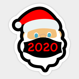 Santa Wearing Mask - Funny Quarantine Christmas 2020 Sticker